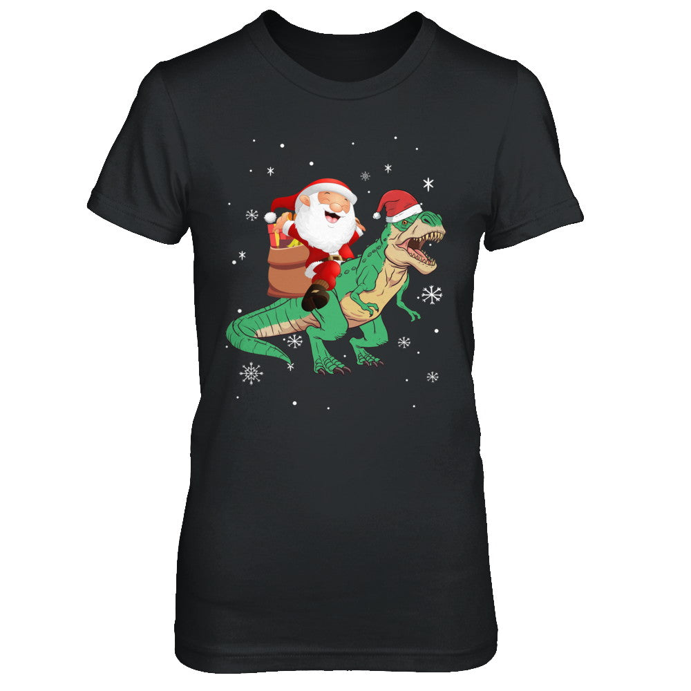 Christmas Santa Kids Dinosaur T-Rex For Boys Kids T-Shirt & Hoodie | Teecentury.com