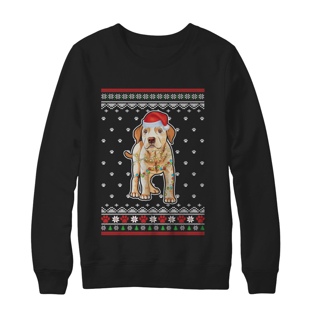 Labrador Christmas Ugly Sweater Lights Dog Xmas Gift T-Shirt & Sweatshirt | Teecentury.com