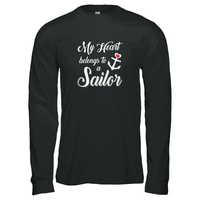 My Heart Belongs To A Sailor Wife Gift T-Shirt & Tank Top | Teecentury.com