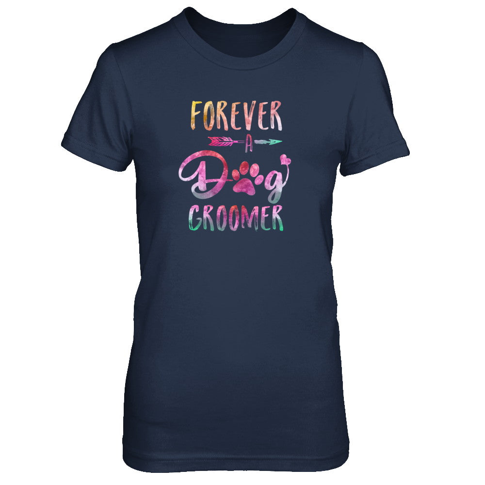 Dog Paw Hairstylist Forever A Dog Groomer For Women T-Shirt & Tank Top | Teecentury.com