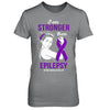 I Am Stronger Than Epilepsy Awareness Support T-Shirt & Hoodie | Teecentury.com