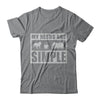 My Needs Are Simple Book Dog Pug Pitbull Coffee T-Shirt & Hoodie | Teecentury.com