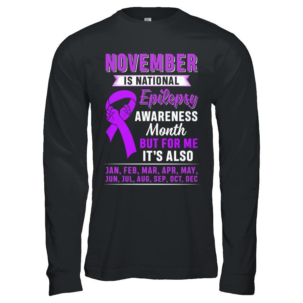 November Is National Epilepsy Awareness Month T-Shirt & Hoodie | Teecentury.com