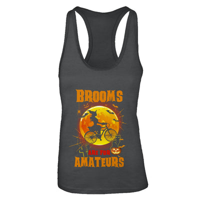 Brooms Are For Amateurs Funny Halloween Bicycle T-Shirt & Tank Top | Teecentury.com