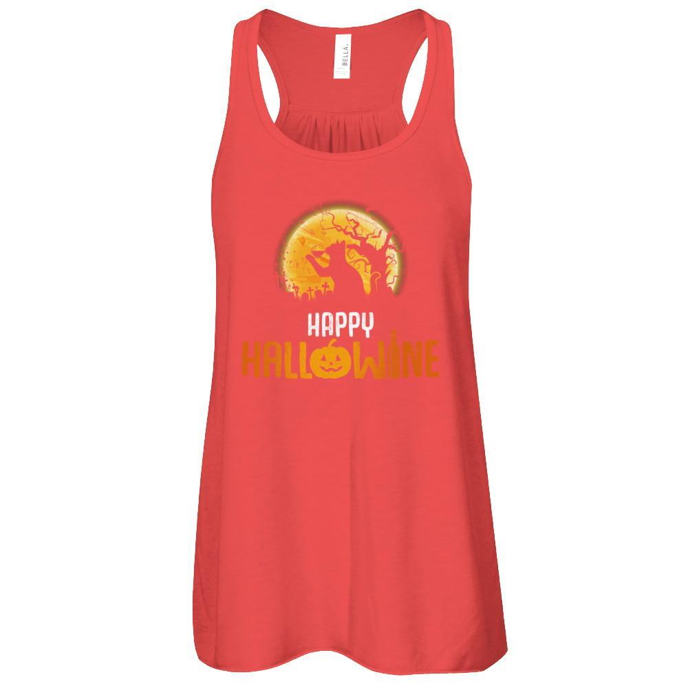 Happy Hallowine Drinking Wine Cat Lover 2017 T-Shirt & Tank Top | Teecentury.com