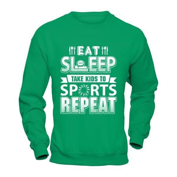 Funny Sports Mom Tshirt Eat Sleep Take Kids To Sports Repeat