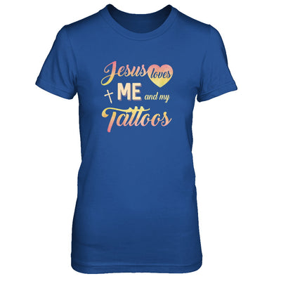 Jesus Loves Me And My Tattoos Christian Gift T-Shirt & Tank Top | Teecentury.com