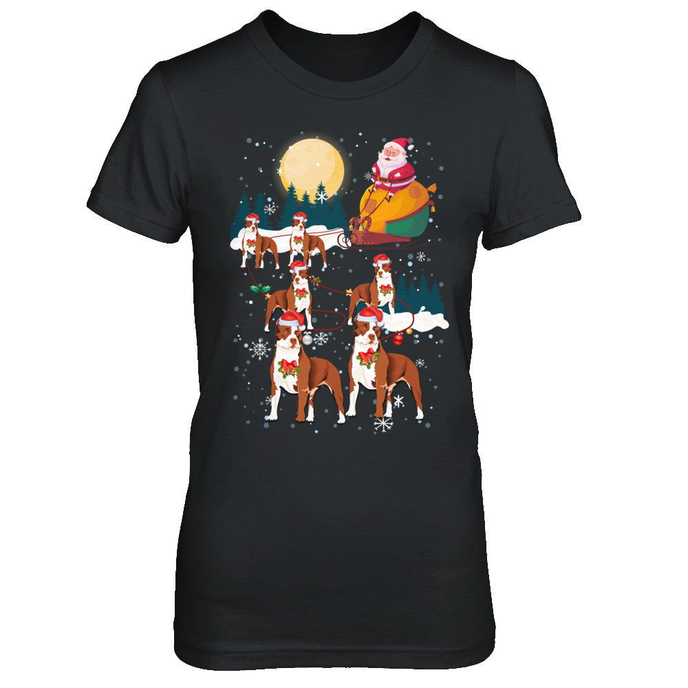 Dog Reindeer Pit bull Christmas Gift T-Shirt & Sweatshirt | Teecentury.com