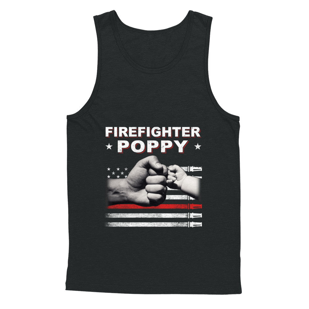 Firefighter Fireman Poppy American Flag Fathers Day T-Shirt & Hoodie | Teecentury.com