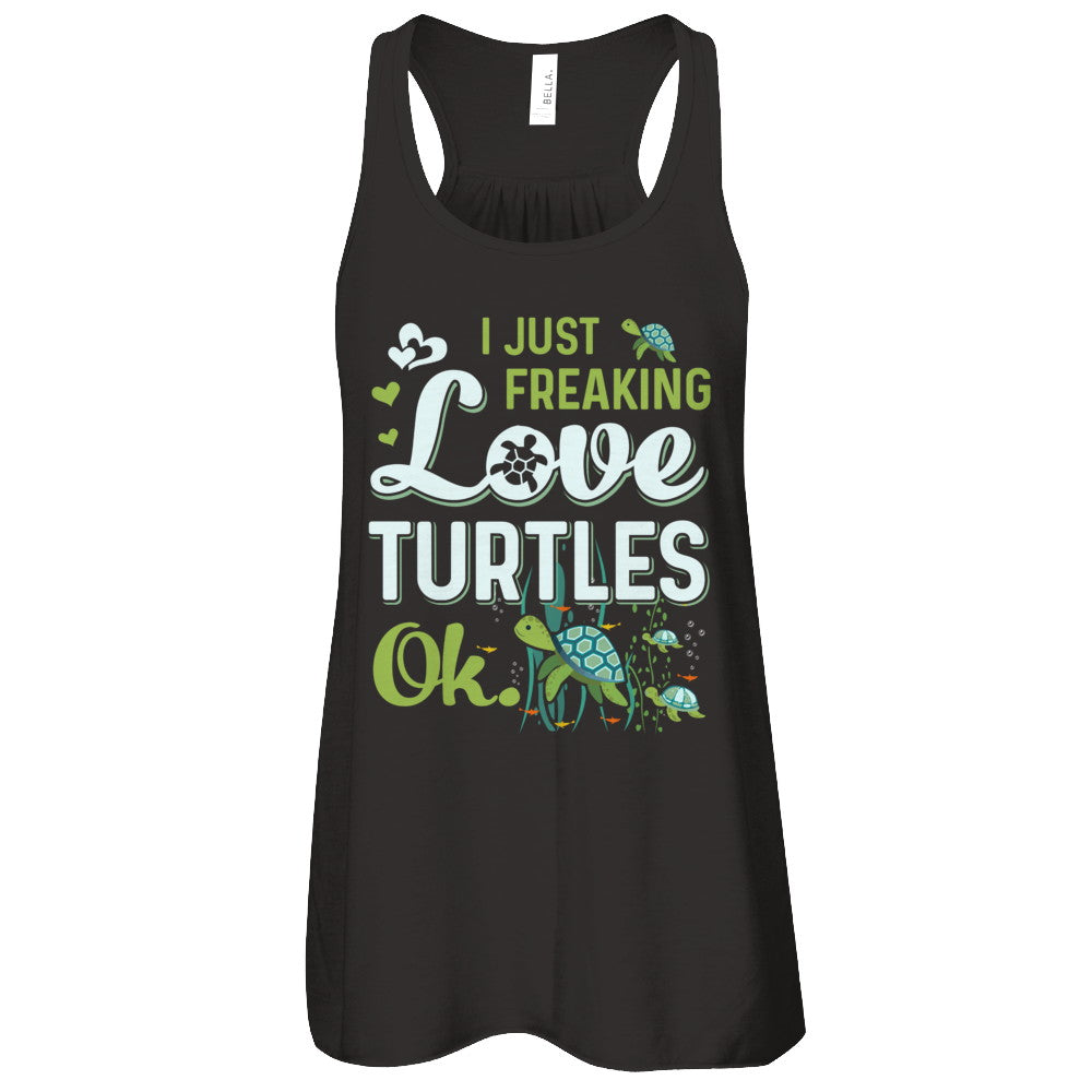 I Just Freaking Love Turtles Ok Sea Turtle Beach T-Shirt & Tank Top | Teecentury.com