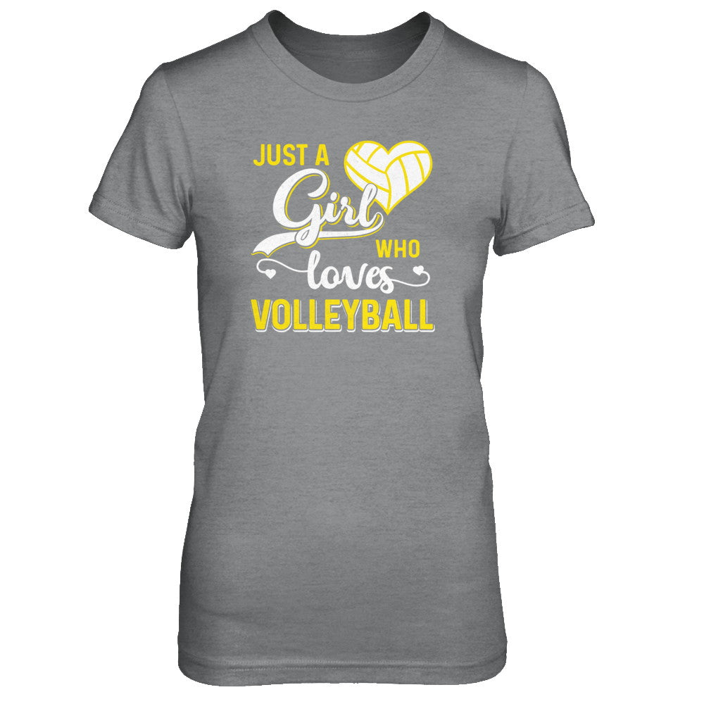 Just A Girl Who Loves Volleyball T-Shirt & Tank Top | Teecentury.com