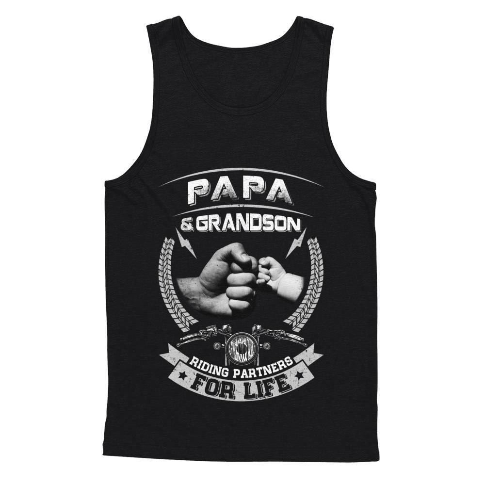 Motocross Papa And Grandson Riding Partners For Life T-Shirt & Hoodie | Teecentury.com