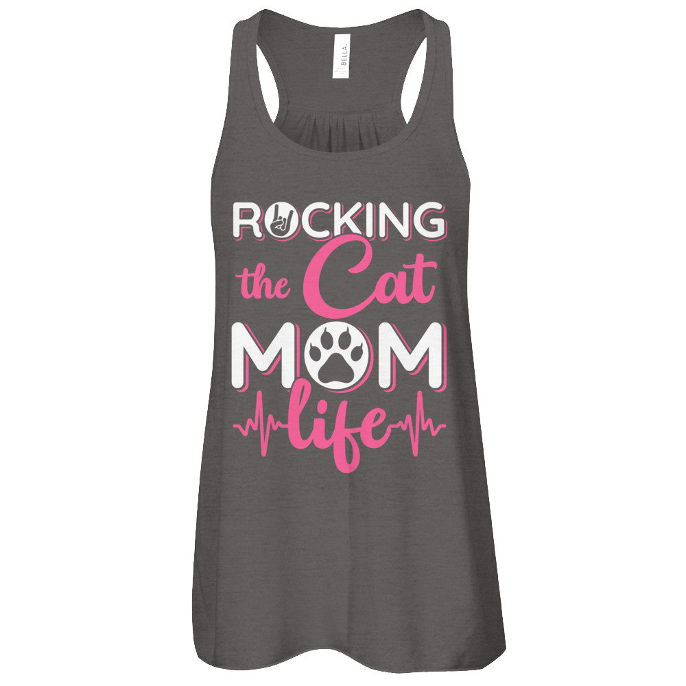 Rocking The Cat Mom Life T-Shirt & Tank Top | Teecentury.com