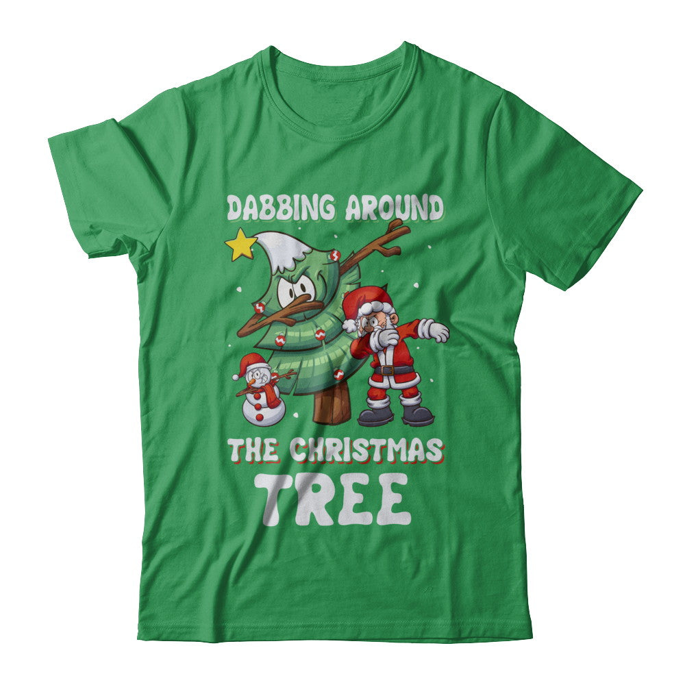 Dabbing Santa Around Christmas Tree T-Shirt & Sweatshirt | Teecentury.com