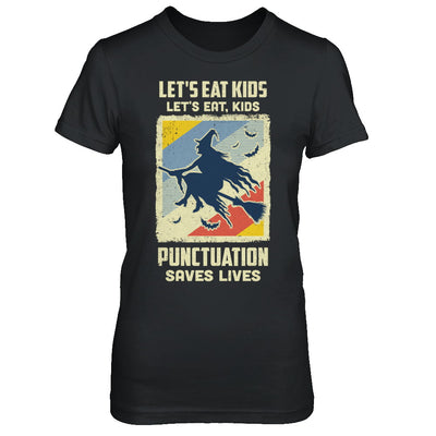 Let's Eat Kids Punctuation Saves Lives Vintage Halloween T-Shirt & Hoodie | Teecentury.com