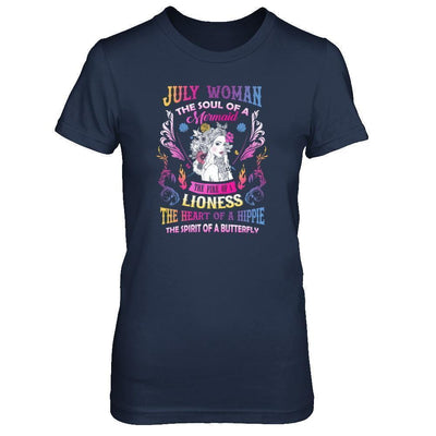 July Woman The Soul Of A Mermaid Birthday T-Shirt & Tank Top | Teecentury.com