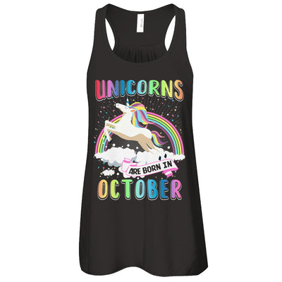 Unicorns Are Born In October Colorful Fun Birthday T-Shirt & Tank Top | Teecentury.com