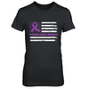 Purple Ribbon Pancreatic Cancer Awareness US Flag T-Shirt & Hoodie | Teecentury.com