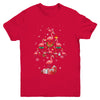 Santa Flamingo Christmas Tree Gift Youth Youth Shirt | Teecentury.com