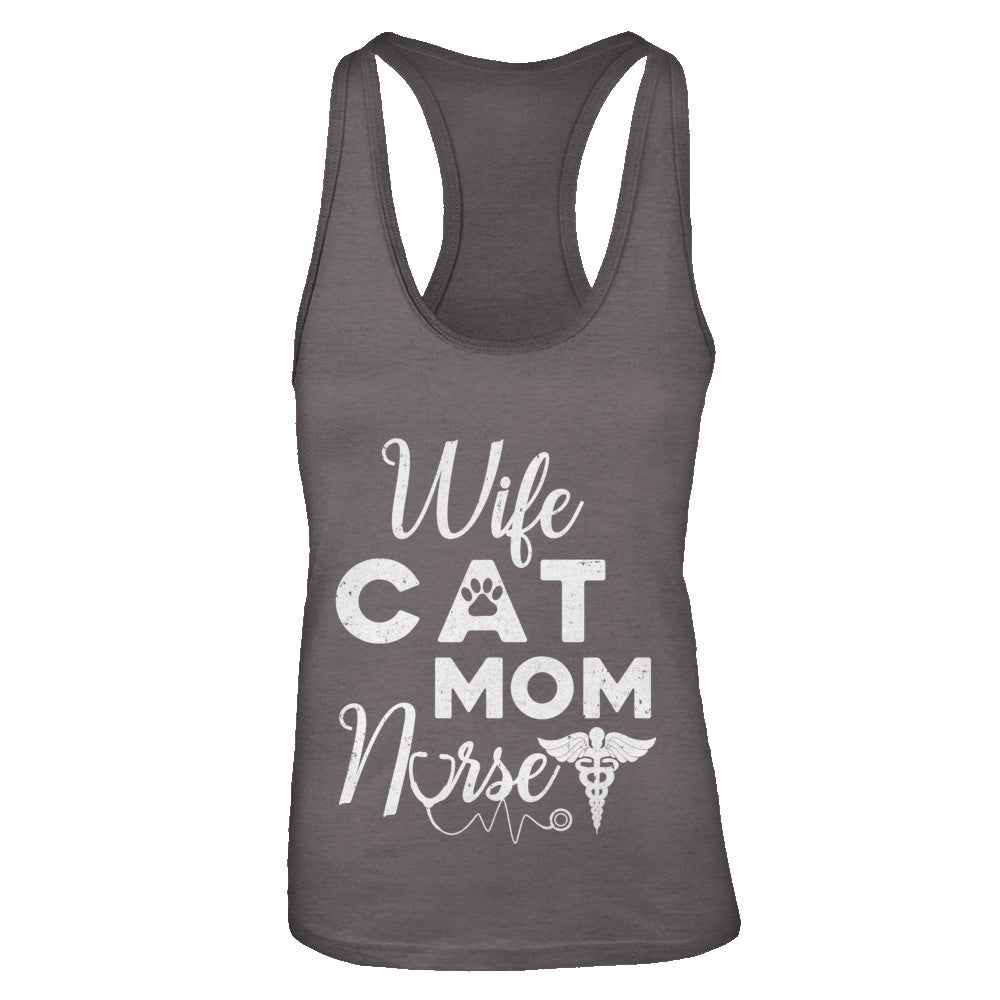 Wife Cat Mom Nurse T-Shirt & Tank Top | Teecentury.com