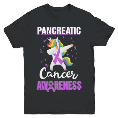 Inspirational Pancreatic Cancer Awareness Unicorn Support Youth Youth Shirt | Teecentury.com