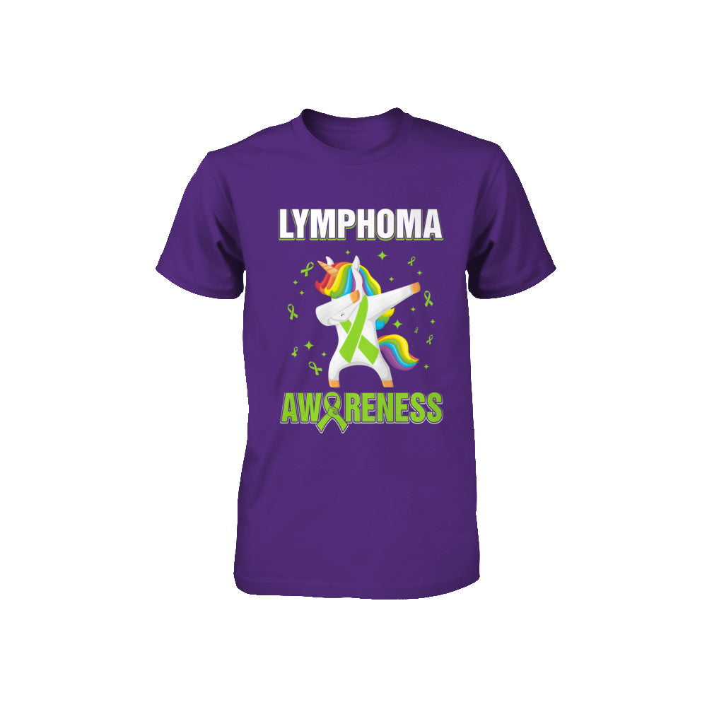 Inspirational Lymphoma Awareness Unicorn Support Youth Youth Shirt | Teecentury.com