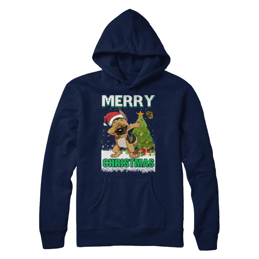 Cute German Shepherd Claus Merry Christmas Ugly Sweater T-Shirt & Sweatshirt | Teecentury.com