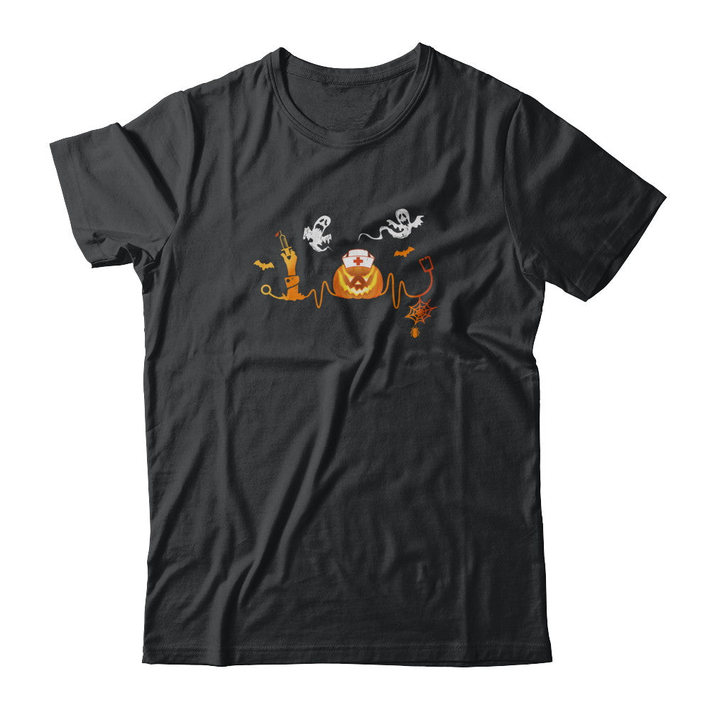 Funny Nurse Nursing Stethoscope Pumpkin Halloween T-Shirt & Tank Top | Teecentury.com