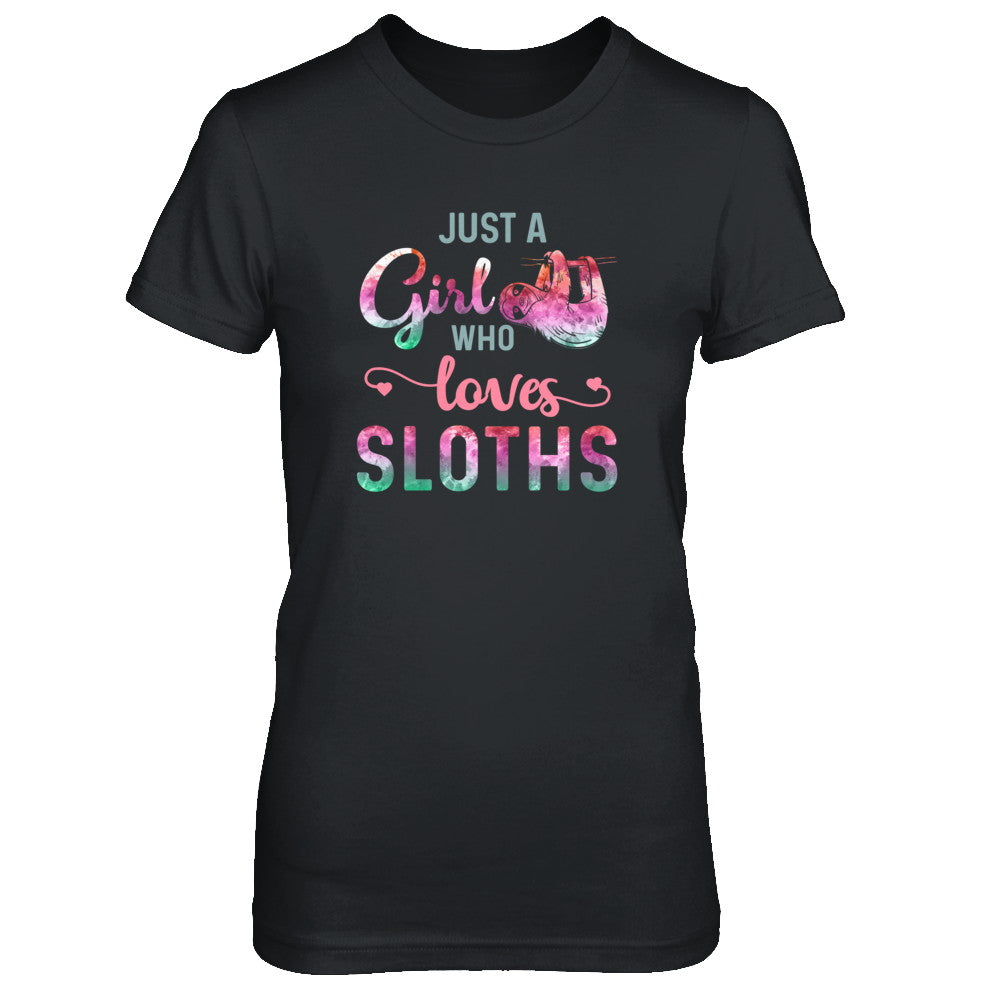 Just A Girl Who Loves Sloths Sloth Lover T-Shirt & Tank Top | Teecentury.com