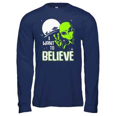 I Want To Believe Alien Ufo T-Shirt & Hoodie | Teecentury.com