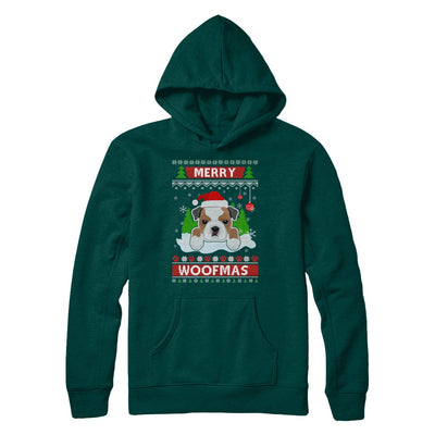 Bulldog Merry Woofmas Ugly Christmas Sweater T-Shirt & Sweatshirt | Teecentury.com