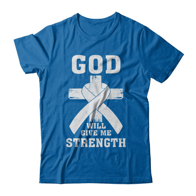 God Will Give Me Strength Clear Lung Cancer Gift T-Shirt & Hoodie | Teecentury.com