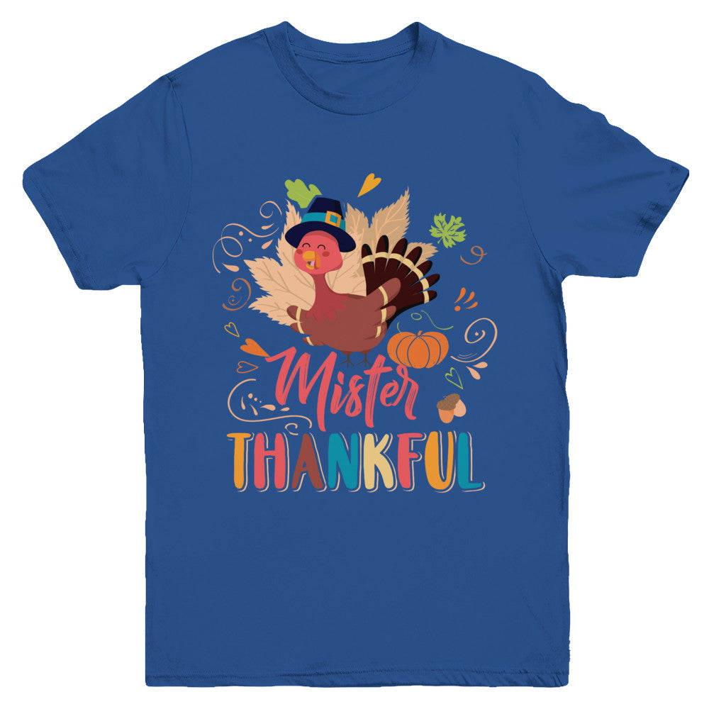 Cute Mister Thankful Turkey Thanksgiving Youth Youth Shirt | Teecentury.com