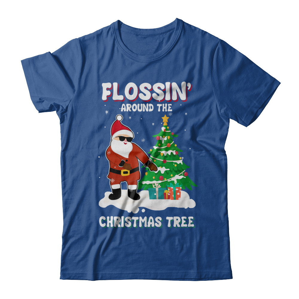 Flossin' Around The Christmas Tree Flossing Santa T-Shirt & Hoodie | Teecentury.com