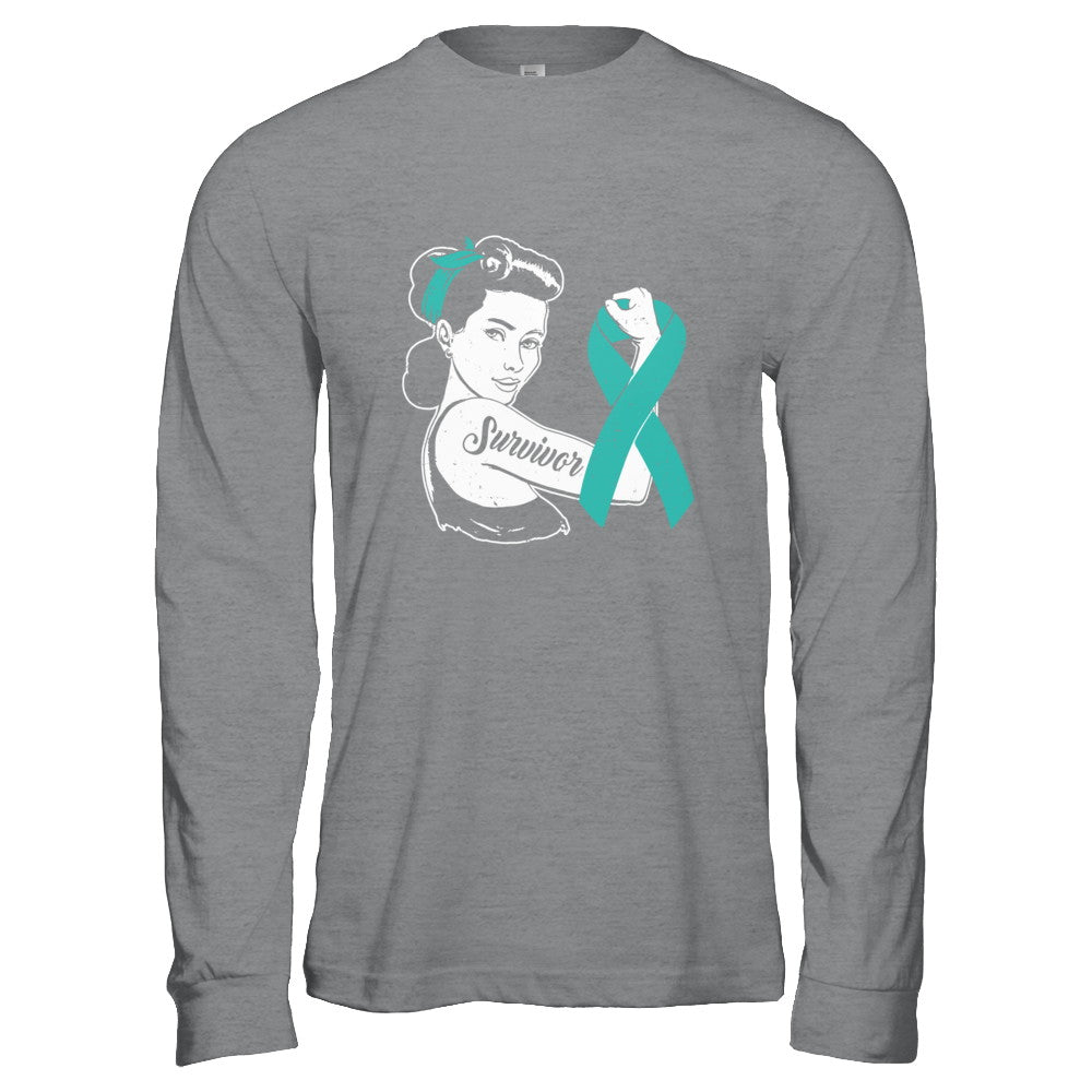 We Can Cure It Ovarian Cancer Teal Awareness Survivor T-Shirt & Hoodie | Teecentury.com