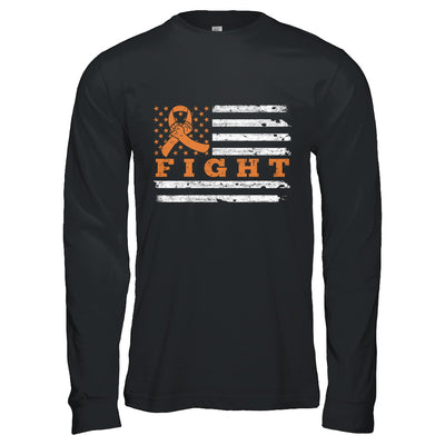 Fight Orange Ribbon US Flag Multiple Sclerosis Awareness T-Shirt & Hoodie | Teecentury.com