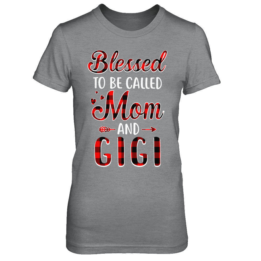 Red Buffalo Plaid Blessed To Be Called Mom And Gigi T-Shirt & Hoodie | Teecentury.com