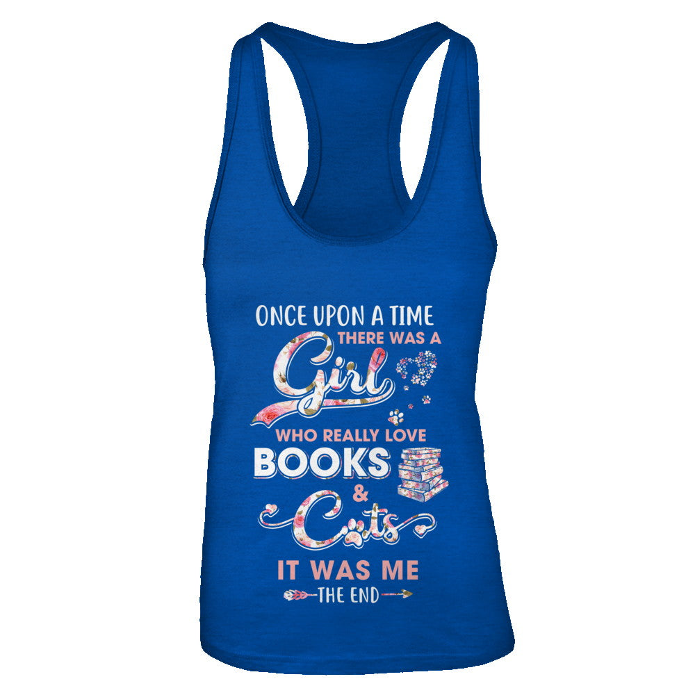 There Was A Girl Who Really Loved Books And Cats T-Shirt & Tank Top | Teecentury.com