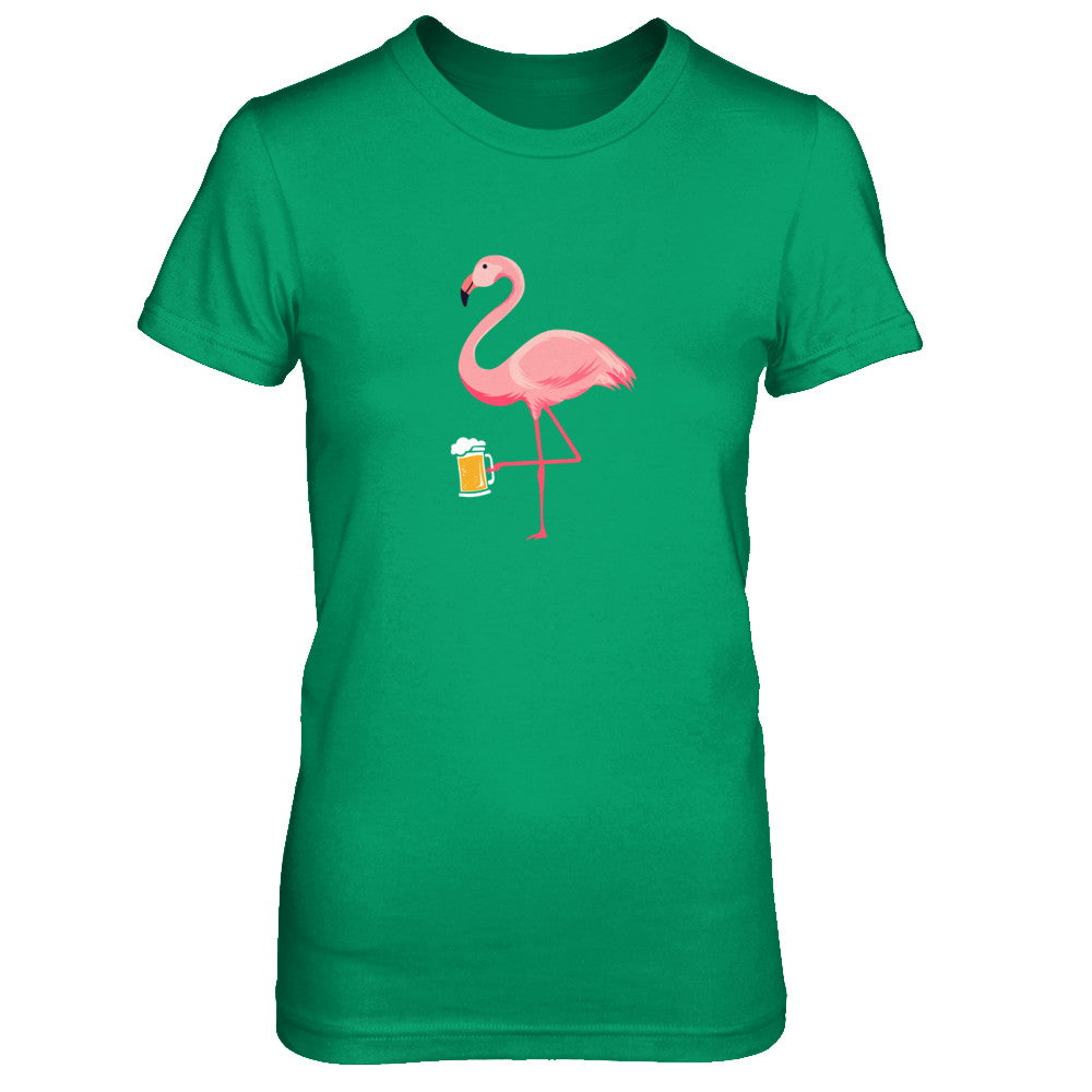 Beer Lover's Pink Flamingo Fun Party Beer T-Shirt & Tank Top | Teecentury.com
