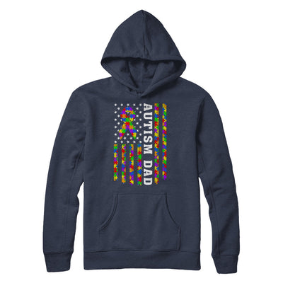 Proud Autism Dad Daddy Autistic Us Flag Fathers Day T-Shirt & Hoodie | Teecentury.com