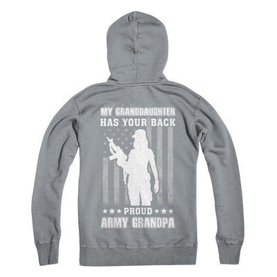 My Granddaughter Has Your Back Proud Proud Army Grandpa T-Shirt & Hoodie | Teecentury.com