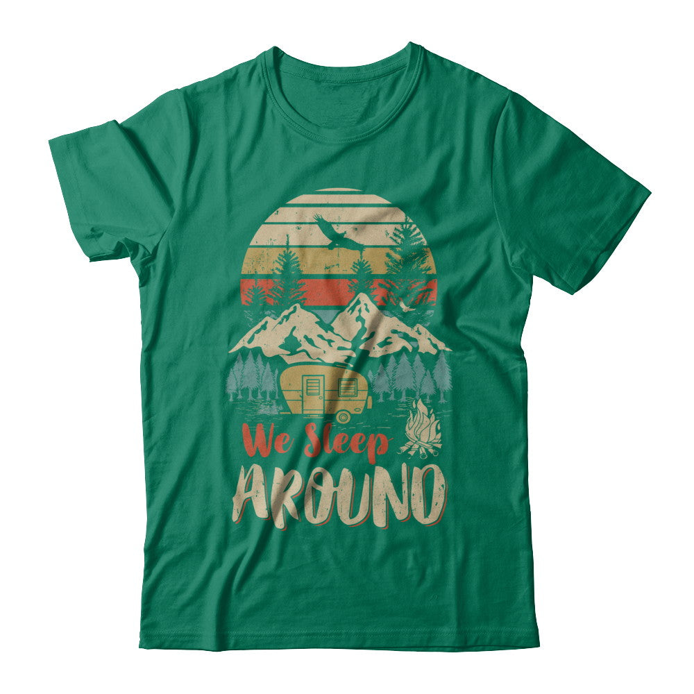 Vintage We Sleep Around Funny Husband Wife Camping T-Shirt & Hoodie | Teecentury.com