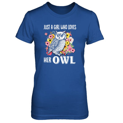 Just A Girl Who Loves Her Owl T-Shirt & Tank Top | Teecentury.com