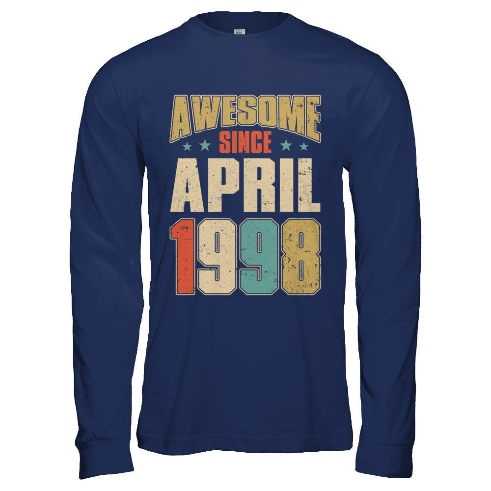 Vintage Retro Awesome Since April 1998 24th Birthday T-Shirt & Hoodie | Teecentury.com