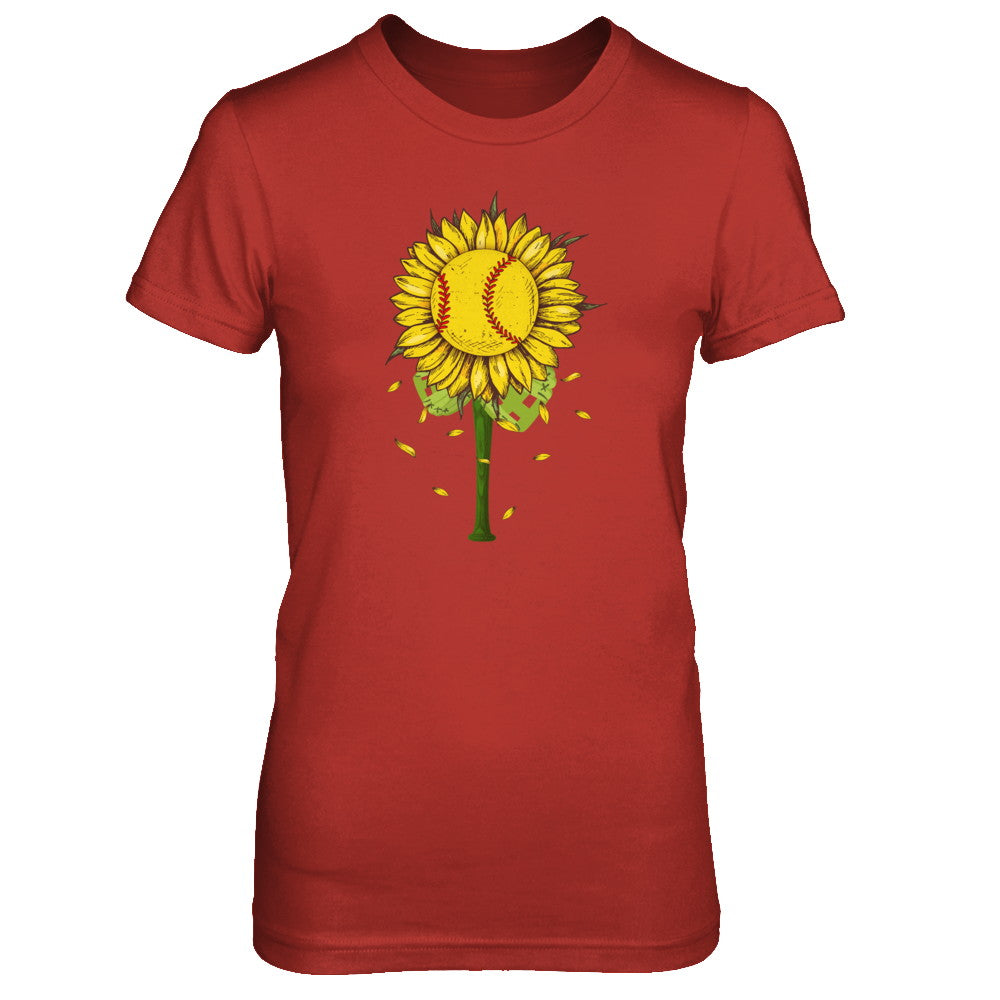 Sunflower Softball Mom Daughter Lover Gift T-Shirt & Tank Top | Teecentury.com