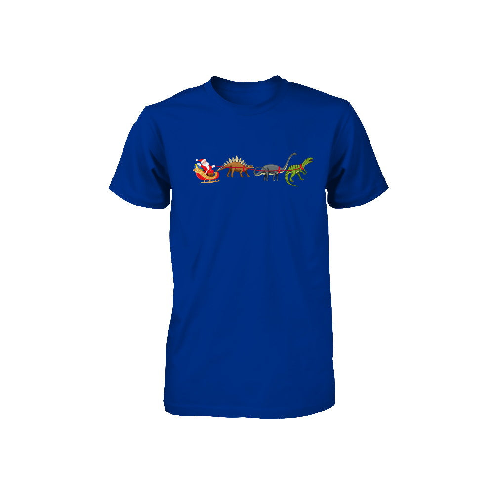 Xmas Cool Santa Sleigh Dinosaur Christmas Gift Youth Youth Shirt | Teecentury.com