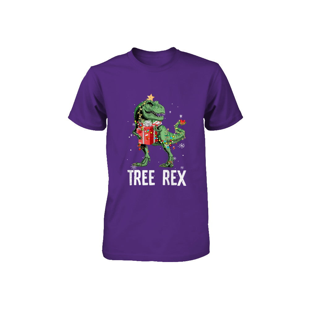Christmas Tree For Kids Boys T Rex Dinosaur Xmas Gifts Youth Youth Shirt | Teecentury.com