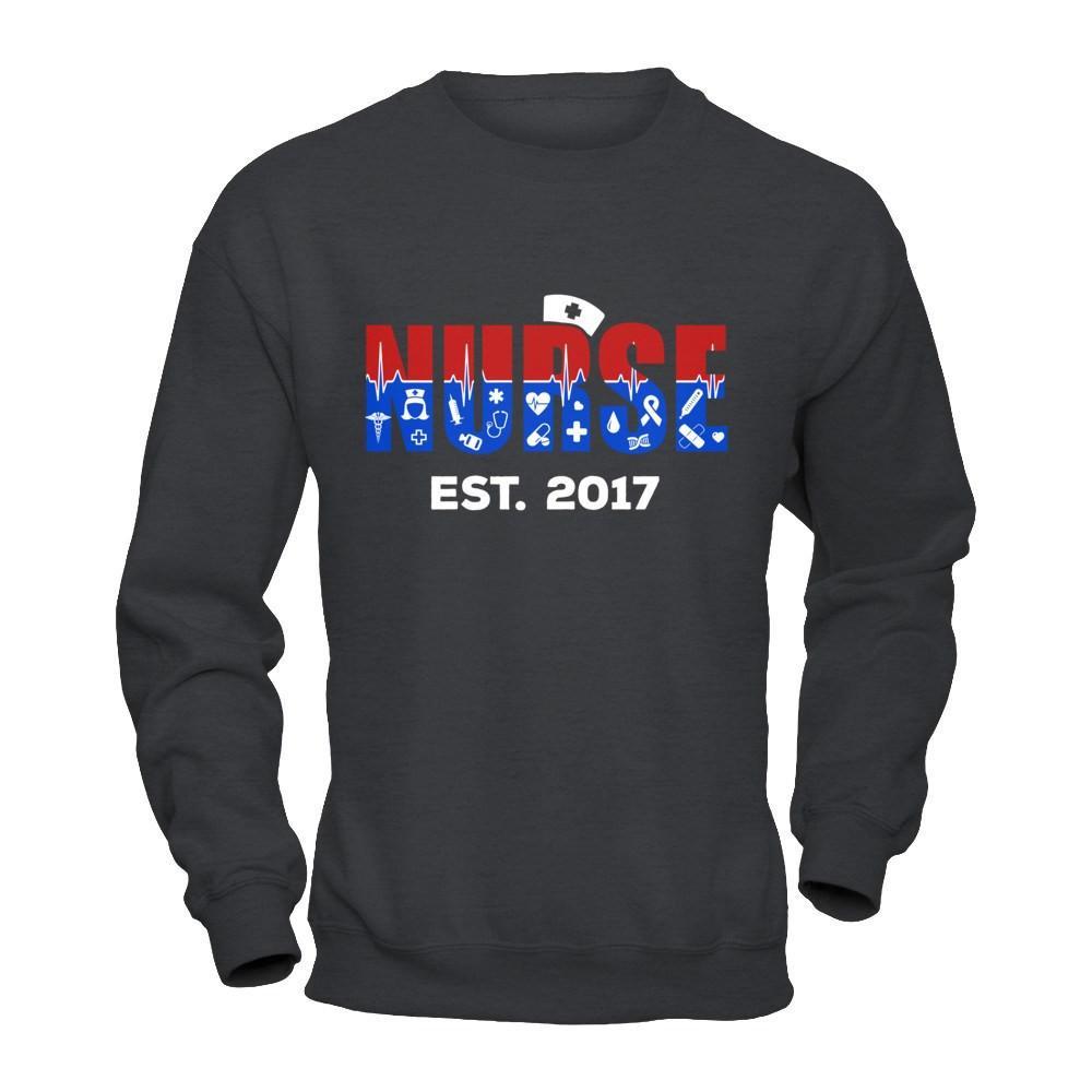 Nurses Est 2017 Graduation T-Shirt & Hoodie | Teecentury.com