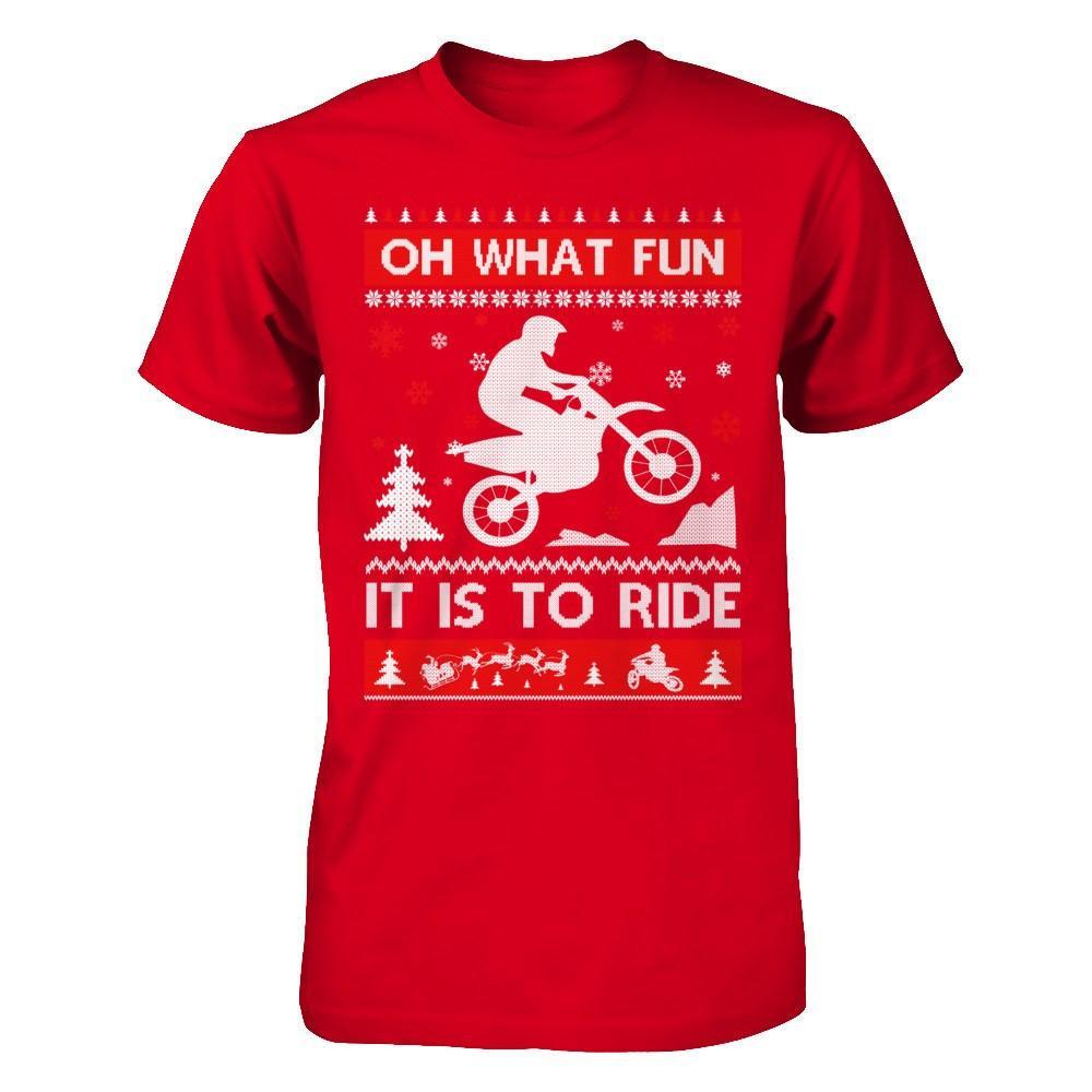 Motocross Sweater Christmas Oh What Fun It Is To Ride T-Shirt & Hoodie | Teecentury.com