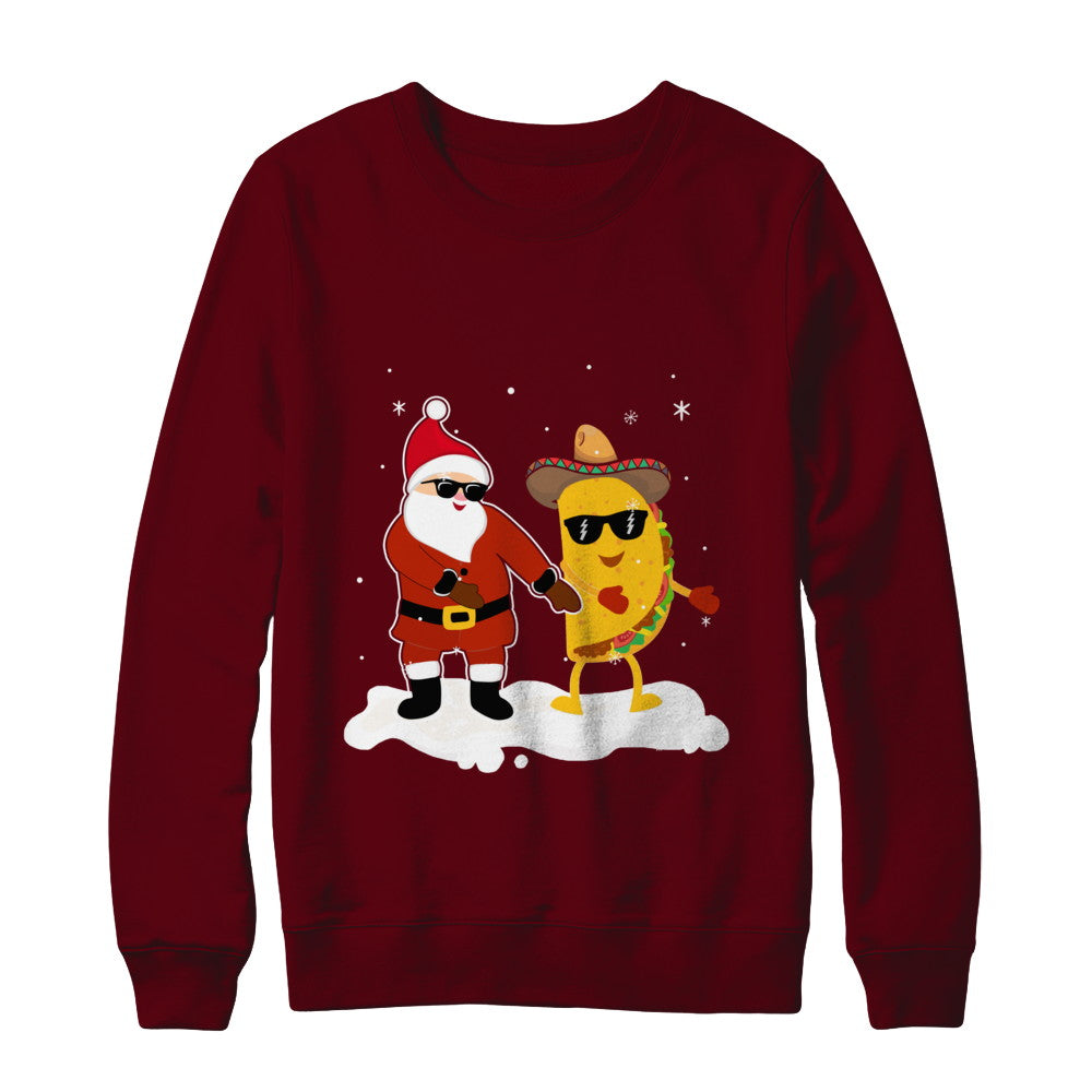 Flossing Santa Claus Taco Christmas Pajamas Gifts T-Shirt & Sweatshirt | Teecentury.com